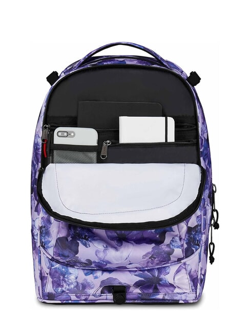 PLUG FANTASY Zaino trolley sganciabile, porta pc 14" lily flowers - Zaini con carrello