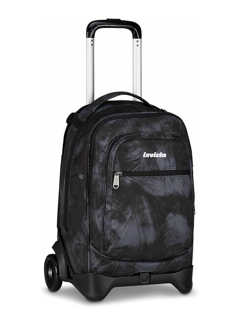 PLUG FANTASY Zaino trolley sganciabile, porta pc 14" brushed black - Zaini con carrello