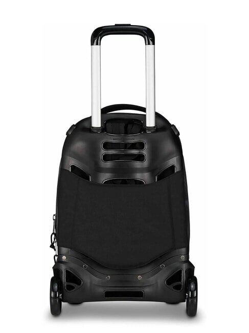 PLUG FANTASY Zaino trolley sganciabile, porta pc 14" brushed black - Zaini con carrello