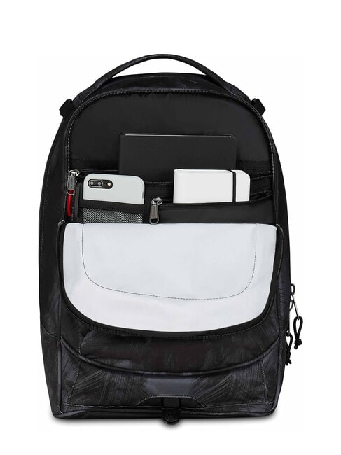 PLUG FANTASY Zaino trolley sganciabile, porta pc 14" brushed black - Zaini con carrello