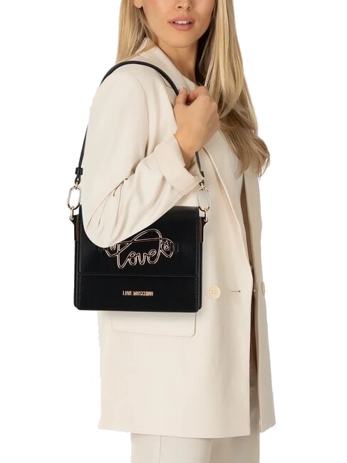 CURSIVE LOGO Borsa a spalla con tracolla Nero - Borse Donna