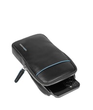 PIQUADRO CAMPIONARIO - BLUE SQUARE Borsello porta cellulare in pelle Nero - Porta tablet & Organizer - 4