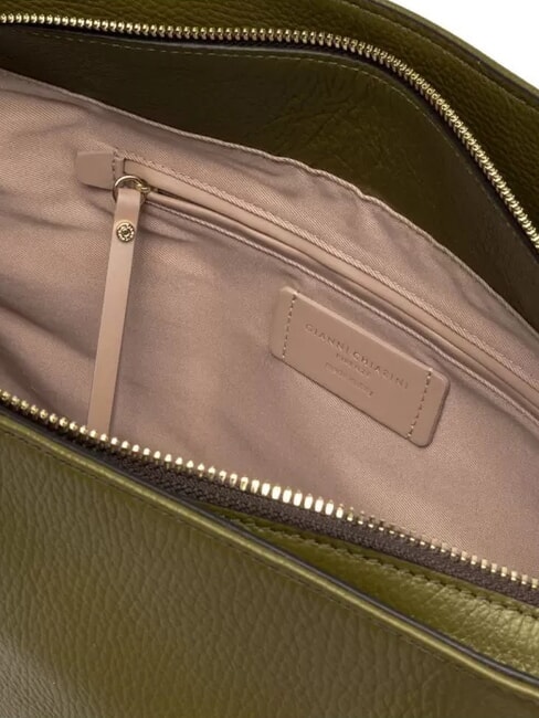 ORIANA  Borsa a spalla, in pelle moss - Borse Donna