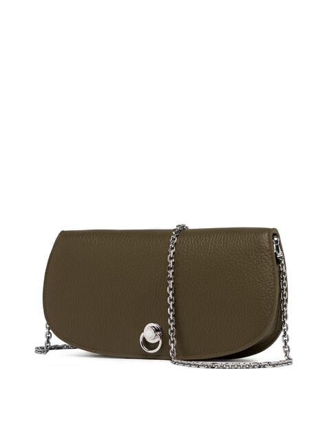 DEVA Borsa a tracolla in pelle con flap moss - Borse Donna