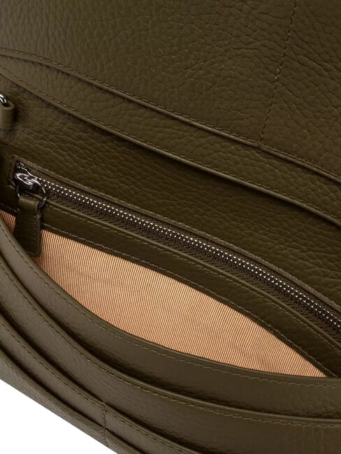 DEVA Borsa a tracolla in pelle con flap moss - Borse Donna