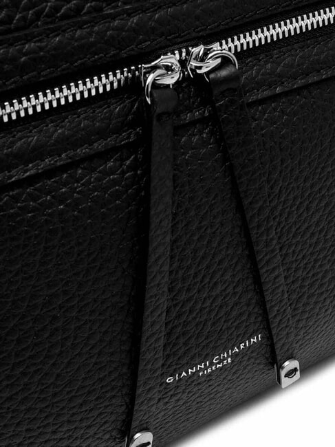 GILDA Borsa a spalla in pelle martellata Nero - Borse Donna