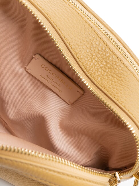 ALPHA Borsa camera case in pelle martellata fresh beige - Borse Donna