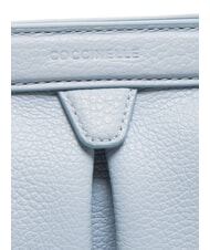 COCCINELLE DILETTA SOFT Borsa clutch in pelle martellata mist blue - Borse Donna - 5