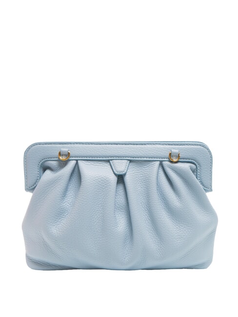 DILETTA SOFT Borsa clutch in pelle martellata mist blue - Borse Donna