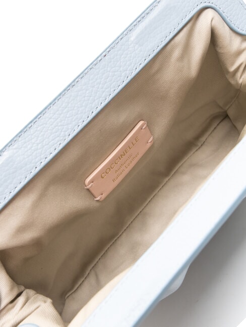 DILETTA SOFT Borsa clutch in pelle martellata mist blue - Borse Donna