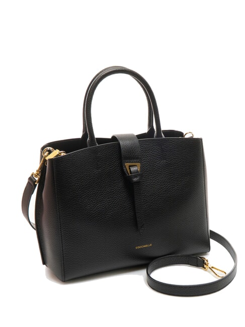 ALBA Borsa tote in pelle martellata Nero - Borse Donna