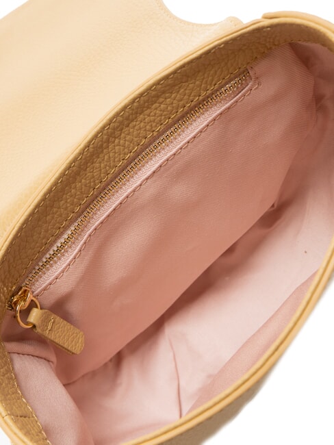 ALPHA Borsa mini tracolla pelle martellata fresh beige - Borse Donna