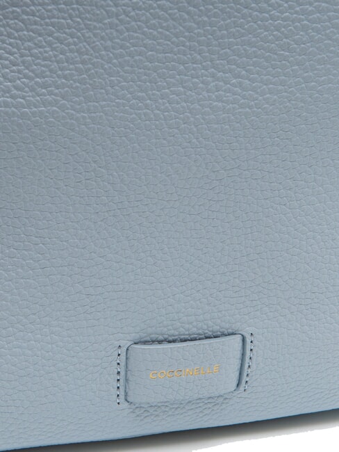 VOILE Zaino mini in pelle martellata doppia portabilità mist blue - Borse Donna