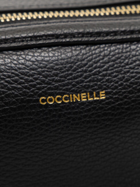 ALPHA Borsa camera case in pelle martellata Nero - Borse Donna