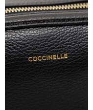 COCCINELLE ALPHA Borsa camera case in pelle martellata Nero - Borse Donna - 3