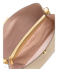 COCCINELLE ALBA Borsa a spalla in pelle martellata fresh beige - Borse Donna - 6