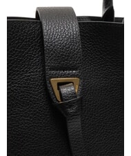 COCCINELLE ALBA Borsa a spalla in pelle martellata Nero - Borse Donna - 5