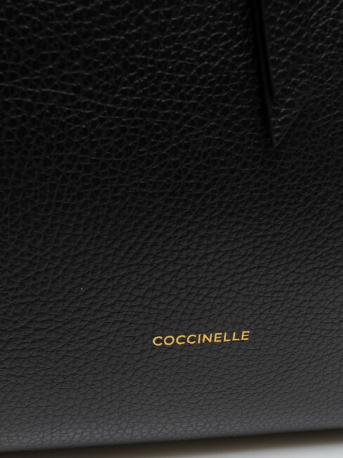 ALBA Borsa a spalla in pelle martellata Nero - Borse Donna