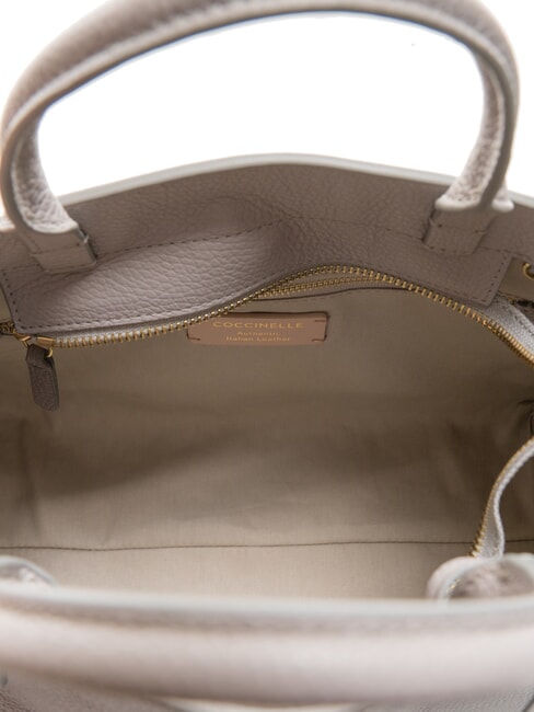 KLICHE Borsa in pelle con tracolla light grey - Borse Donna