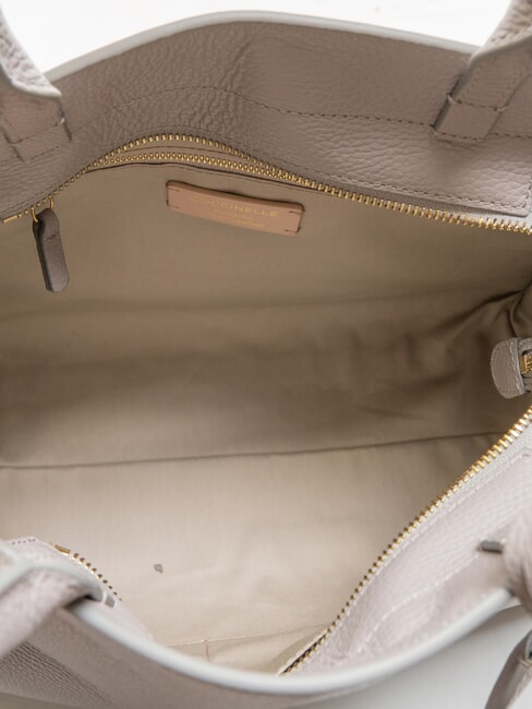 KLICHE Borsa a mano in pelle martellata light grey - Borse Donna