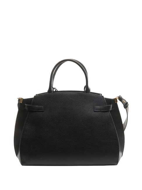 KLICHE Borsa a mano in pelle martellata Nero - Borse Donna