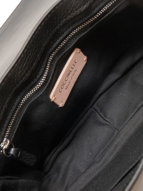 ARIES Borsa a tracolla in pelle martellata Nero - Borse Donna