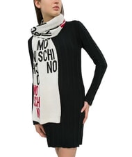 MOSCHINO LOGO BICOLOR Sciarpa misto lana - Sciarpe
