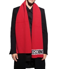MOSCHINO LOGO Sciarpa a costine rosso - Sciarpe - 2