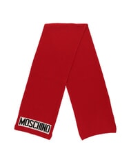 MOSCHINO LOGO Sciarpa a costine rosso - Sciarpe - 4