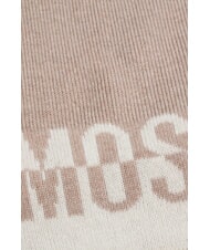 MOSCHINO BICOLOR Sciarpa con logo beige - Sciarpe - 3