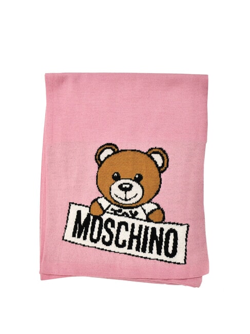 TEDDY LOGO Sciarpa in misto lana rosa - Sciarpe