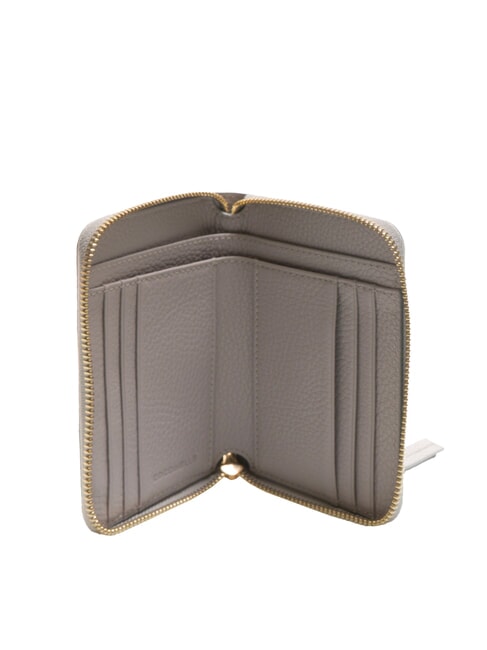 VOILE Portafoglio medio zip around in pelle light grey - Portafogli Donna