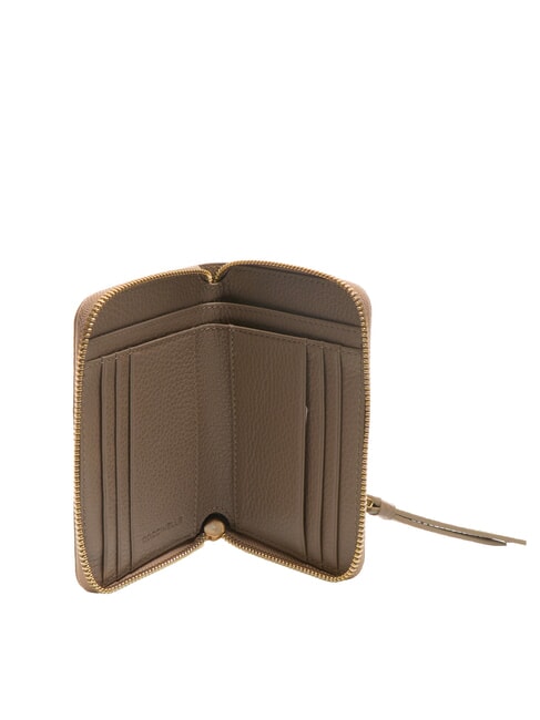 VOILE Portafoglio medio zip around in pelle warm taupe - Portafogli Donna