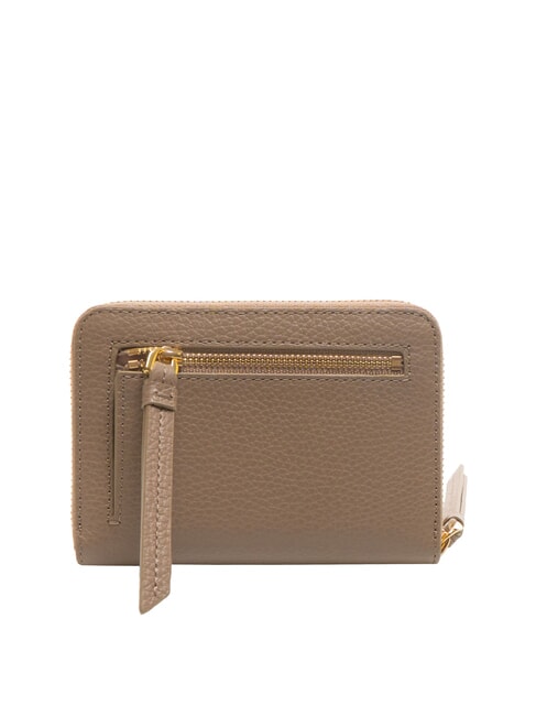 VOILE Portafoglio medio zip around in pelle warm taupe - Portafogli Donna