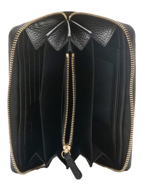 VOILE Portafoglio grande zip around in pelle Nero - Portafogli Donna