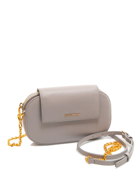 FAINT Borsa mini in pelle martellata light grey - Borse Donna