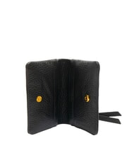 COCCINELLE SOFTY Portacarte in pelle martellata Nero - Portafogli Donna - 2