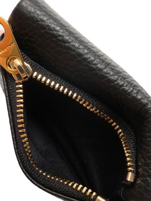 SOFTY Portacarte in pelle martellata Nero - Portafogli Donna