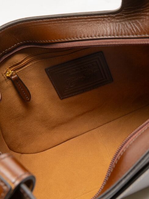 LUCIA Borsa shopping a spalla in pelle MARRONE - Borse Donna