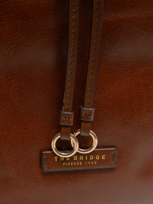 CARLOTTA Borsa sacca in pelle con tasche MARRONE - Borse Donna