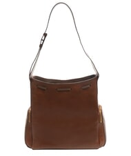 THE BRIDGE CARLOTTA Borsa sacca in pelle con tasche MARRONE - Borse Donna - 3
