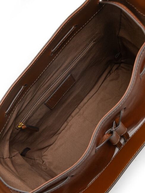 CARLOTTA Borsa sacca in pelle con tasche MARRONE - Borse Donna