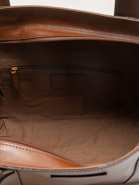 CARLOTTA Borsa shopping in pelle MARRONE - Borse Donna