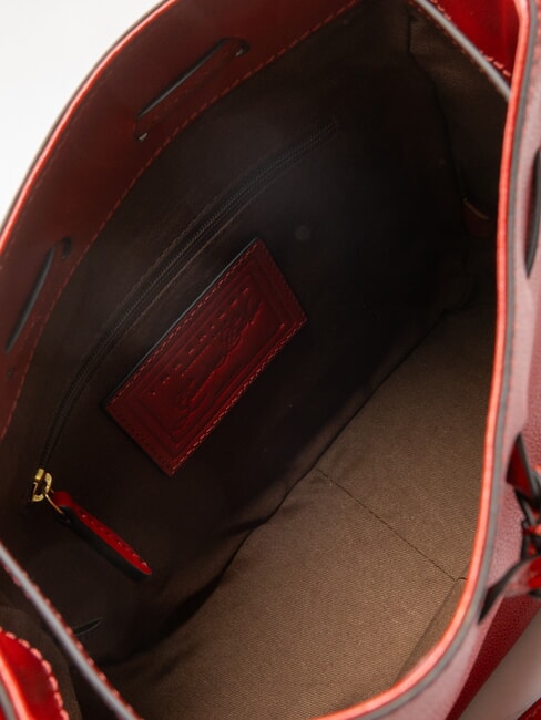 CARLOTTA Borsa a secchiello a tracolla ciliegia/oro - Borse Donna