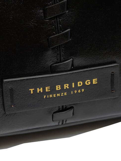 FEBE Beauty in pelle con intrecci Nero Oro - Beauty Case