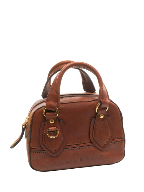 DAPHNE Borsa mini bauletto in pelle con tracolla MARRONE - Borse Donna