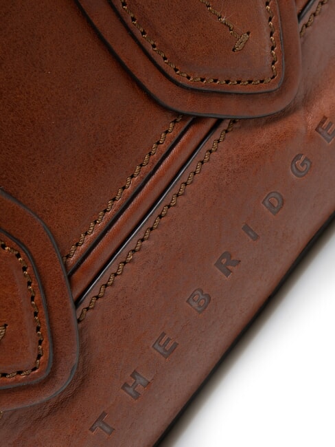 DAPHNE Borsa mini bauletto in pelle con tracolla MARRONE - Borse Donna