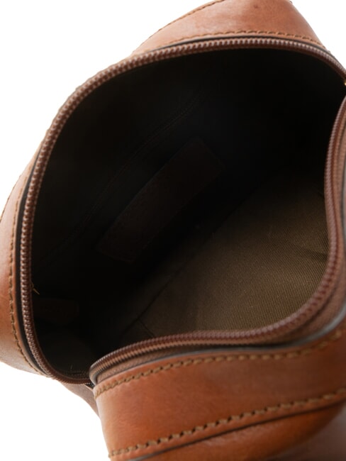 DAPHNE Borsa mini bauletto in pelle con tracolla MARRONE - Borse Donna