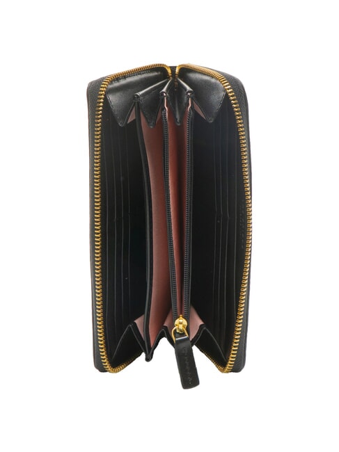 AMELIA Portafoglio grande zip around Nero Oro - Portafogli Donna