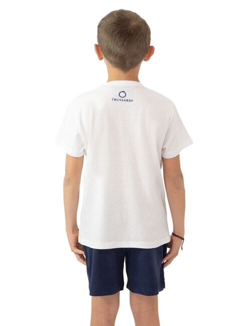 TOMMES Set t-shirt e bermuda white/sea blue - Tute bambini
